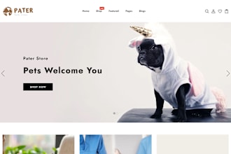 pet store shopify pet store pet logo pet food dropshipping store, pet website