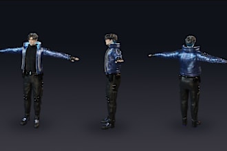 build human 3d model, 3d game character for u5, rig3d creature model,pbr texture