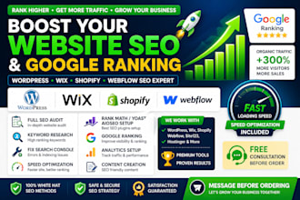 boost google ranking with SEO for wix wordpress shopify site