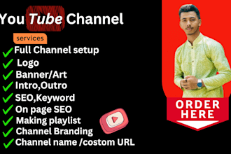create brand new youtube channel and will setup
