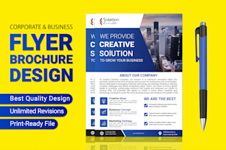 corporate business a4 flyer design or brochure design