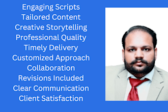 professional scriptwriting for videos, films, and more