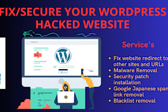 fix or secure your wordpress hacked website