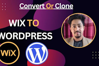 convert or clone squarespace, webflow, wix to wordpress website