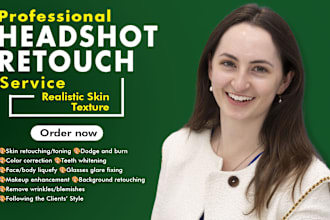 do headshots retouching and portraits, photoshop editing