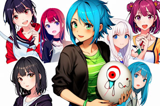 draw art in anime style or semi realism style