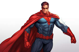 draw superhero character art
