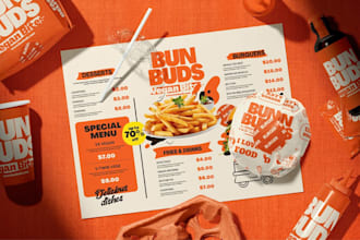 do a custom menu design or advertising poster