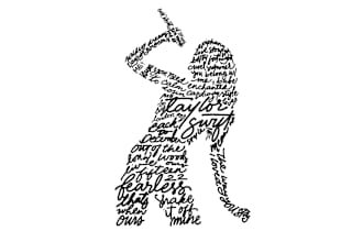 do a handwritten typography out of any custom silhouette