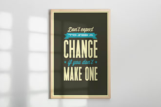design typography poster, wall art and word cloud