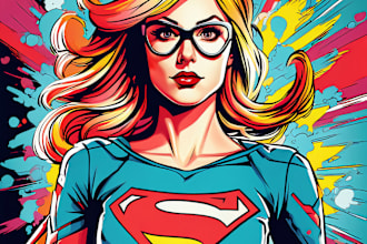 draw comic superhero pop art portraits