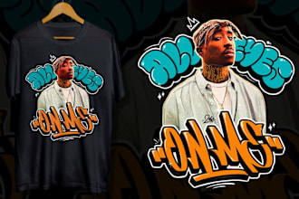 design custom bootleg t shirt design within 24 hours