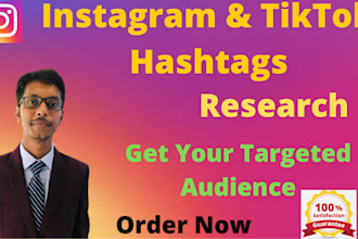 do hashtag research for instagram, youtube shorts, fb reels, tiktok