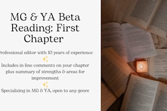 beta read the first chapter of your middle grade or young adult manuscript