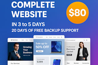 develop the complete wordpress website for your business