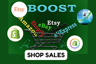 do shopify store promotion, promote ebay store, etsy shop, for quick etsy sales