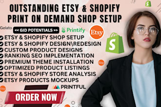 design etsy shop setup etsy seo shopify website design etsy print on demand etsy