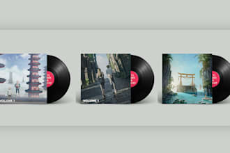 design premium 3d album cover art