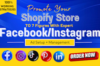 do social media marketing, shopify ads, instagram ads, or facebook ads manager