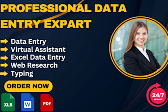 do accurate data entry, web research and data scraping with ai