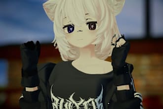 model and rig 3d character, vrchat avatar, vtuber avatar, vrc avatar, vrm