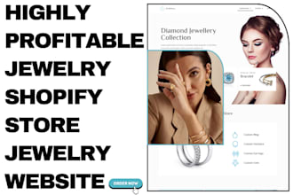 design highly profitable jewelry shopify store jewelry website