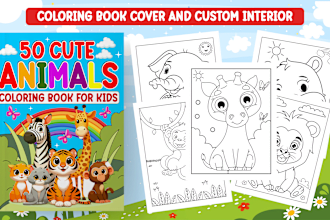 do coloring page for children and book cover designs for the  KDP business