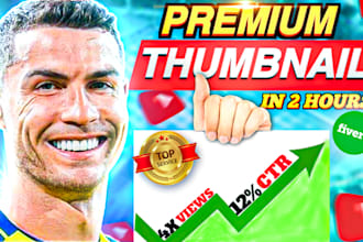 design clickbait youtube thumbnail with 2 hours