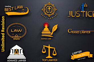 design luxury law lawyer legal justice attorney logo