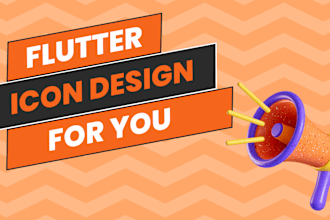 design impressive flutter app icon or logo for you