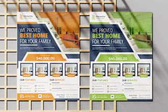 create a flyer or brochure for real estate that sells home services
