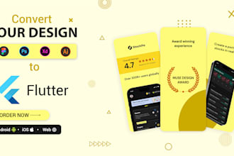 create a flutter app and convert figma to flutter