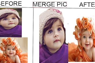 manipulate photo, merge, blend or remove black spots or shadows