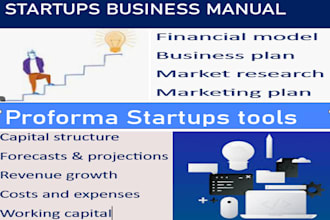 create startups proforma financial  statements and models