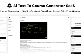 create ai courses text to course saas with video and image content gemini admin