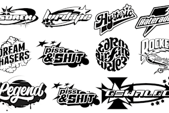 design a creative and custom y2k logo for your business