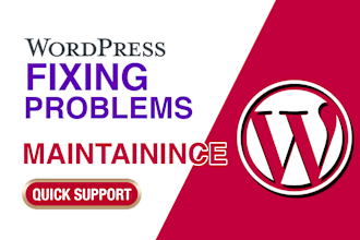 maintenance, bug fixing, update, edit, wordpress website