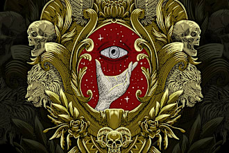 draw detailed engraving art style