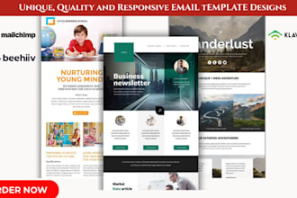 design canva klaviyo mailchimp email template, beehiiv email template automation