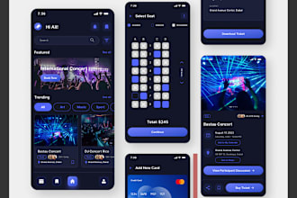 be your event booking app developer, ticket sales app, concert ticket bookin app