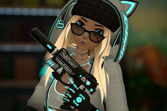 create and rig  vrchat avatar, vr chat avatar, vtuber model, vrc avatar, vrm