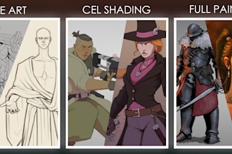 create digital character illustrations