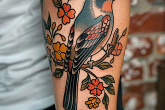 illustrate a custom tattoo design