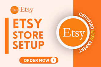 do etsy shop setup, etsy account creation, etsy store setup with seo listings