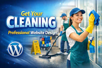 design cleaning service website for house and office
