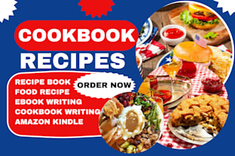write, design healthy and delicious recipe for cookbook recipe book and ebook