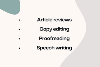 write feature articles and do copyediting