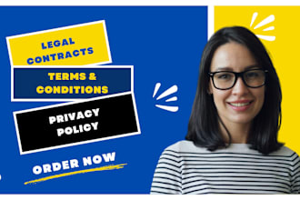 draft privacy policies, terms and conditions, legal contracts for your business
