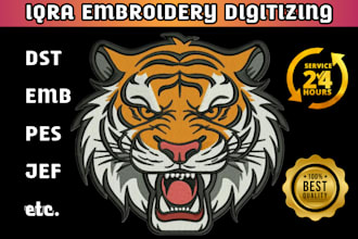 do embroidery digitizing logo, digitize image for embroidery, patch design, dst