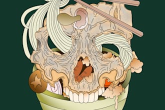illustrate it by freehand digital to help you